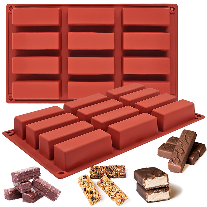 Donut Mold Silicone - Rectangle Silicone Candy Molds for Baking