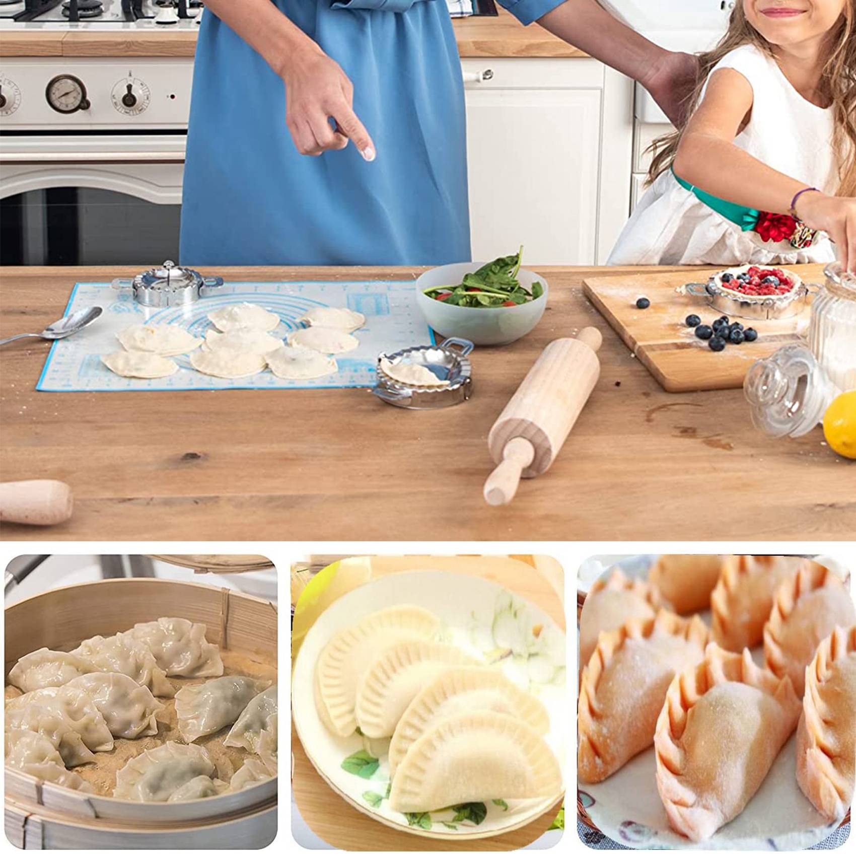FAST-Dumplings Maker 8 Pcs, Pr - Dumpling Press Set recension och pris