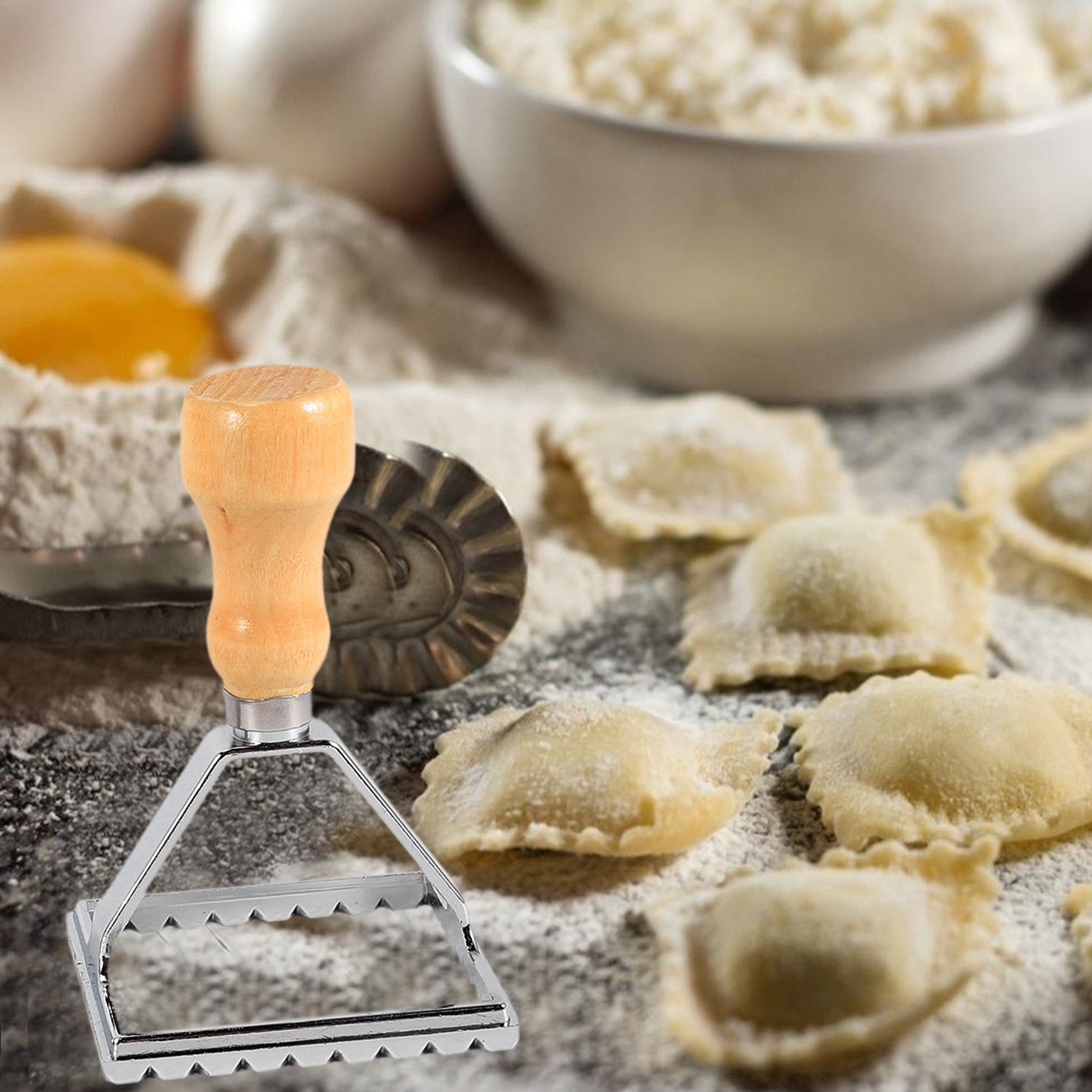 AA94-Ravioli Maker Cutter Stam - Dumpling Press Set recension och pris