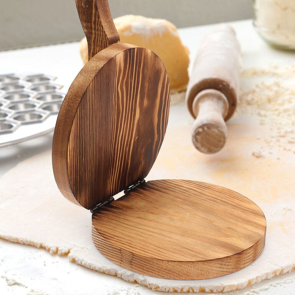Wooden Dough Presser Chapati P - Dumpling Press Set recension och pris